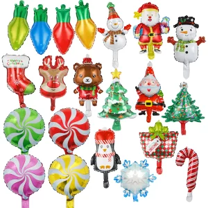 Mini Christmas Balloons Feliz Navidad Party Decorations Xmas Tree Ornament Snowman Santa Claus Merry Christmas Foil Balloons