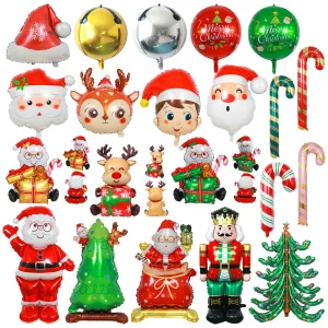 Christmas Decoration Foil Balloons Santa Claus Snowman Elk Christmas Tree Balloons Xmas New Year Merry Christmas Party Navidad