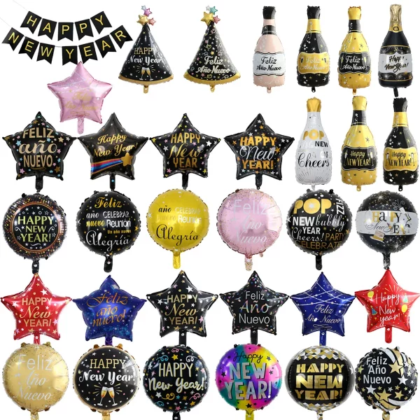 18 Inch Spanish New Year Foil Cartoon Foil Balloons Party Decoration Happy New Year Style Christmas Balloon Toys