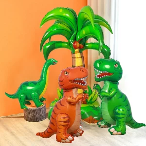 Large 4d Dinosaur Foil Balloons Tyrannosaurus Standing Dragon Birthday Party Decorations Kids Supplies Boy Toys Air Globos