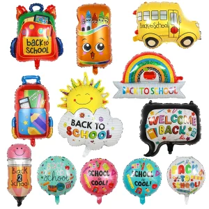 Back To School Children's Day Foil Balloons Pencil Schoolbag Stationery Box Back To School Party Scene Decoration Balloon Toys