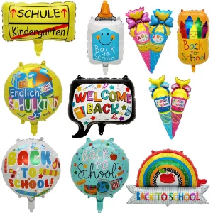 Back To School Foil Balloons Pencil Schoolbag Stationery Box Back To School Party Scene Balloons Children's Day Gifts Toys