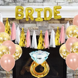 Single Party Decoration And Decoration Balloon Set Bride To Be Balloon Shoulder Strap Tassel Set